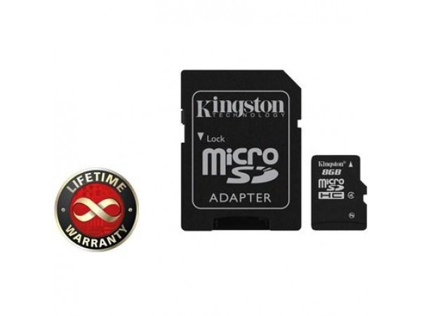 Карта памяти 8Gb microSDHC class 4 Kingston (SDC4/8GB)