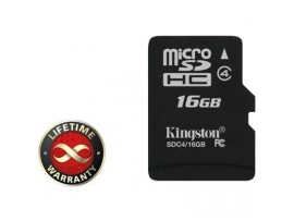 Карта памяти 16Gb microSDHC class 4 Kingston (SDC4/16GBSP)