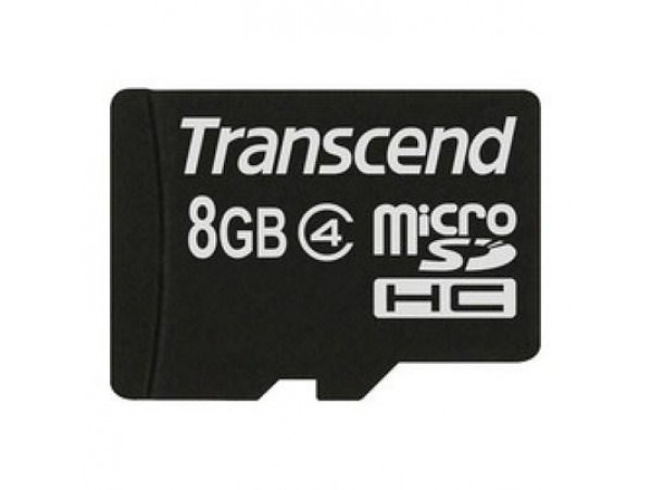 Карта памяти 8Gb microSDHC class 4 Transcend (TS8GUSDC4)