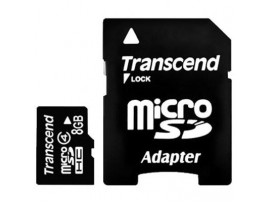 Карта памяти 8Gb microSDHC class 4 Transcend (TS8GUSDHC4)