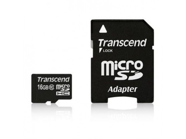 Карта памяти 16Gb microSDHC class 10 Transcend (TS16GUSDHC10)