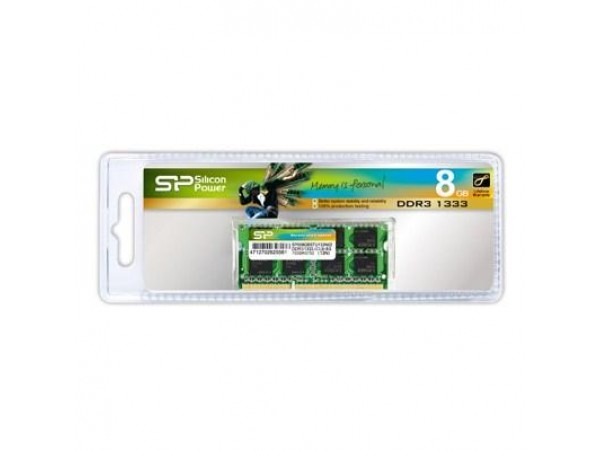 Модуль памяти SoDIMM DDR3 8GB 1333 MHz Silicon Power (SP008GBSTU133N02)