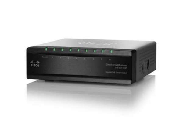 Коммутатор сетевой Cisco SG200-08P (SLM2008PT-EU)