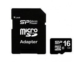 Карта памяти Silicon Power 16Gb microSDHC class 10 (SP016GBSTH010V10-SP)