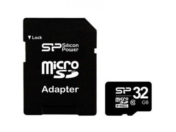 Карта памяти Silicon Power 32Gb microSDHC class 10 (SP032GBSTH010V10-SP)