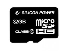 Карта памяти Silicon Power 32Gb microSDHC class 10 (SP032GBSTH010V10)