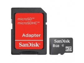 Карта памяти SANDISK 8Gb microSDHC class 4 (SDSDQM-008G-B35A)