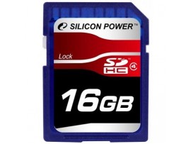 Карта памяти Silicon Power 16Gb SDHC class 4 (SP016GBSDH004V10)