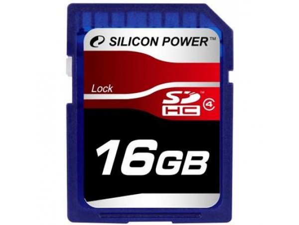 Карта памяти Silicon Power 16Gb SDHC class 4 (SP016GBSDH004V10)