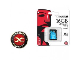 Карта памяти Kingston 16Gb SDHC class 10 Ultimate UHS-I (SDA10/16GB)