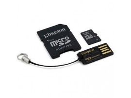 Карта памяти Kingston 16Gb microSDHC class 10 Gen 2 + SD-adapter + USB-reader (MBLY10G2/16GB)