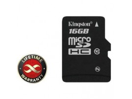 Карта памяти Kingston 16Gb microSDHC class 10 (SDC10/16GBSP)