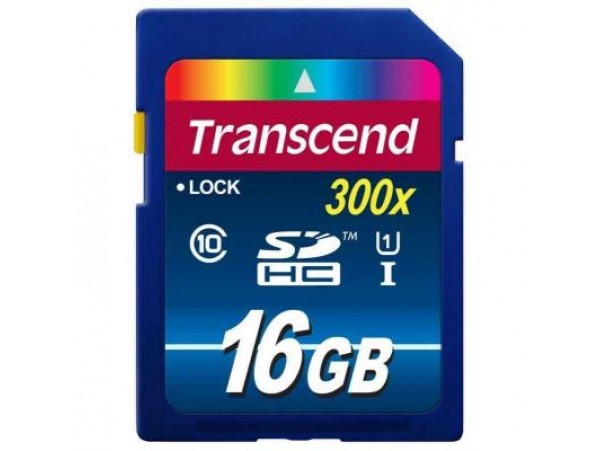 Карта памяти Transcend 16Gb SDHC class 10 UHS-I (TS16GSDU1)