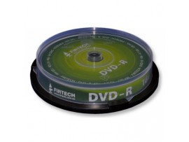 Диск DVD-R Firtech 4.7Gb 16X CakeBox 10шт Matt Silver (90032)