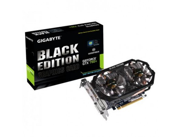 Видеокарта GIGABYTE GeForce GTX750 Ti 2048Mb WF2 BLACK EDITION (GV-N75TWF2BK-2GI)