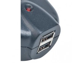 Сетевой фильтр питания EnerGenie Single AC socket Surge protected USB charger, black (SPG1-U)