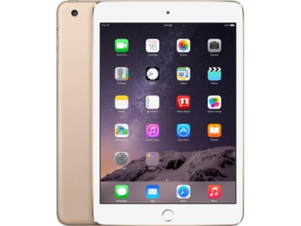 Планшет Apple A1600 iPad mini 3 Wi-Fi 4G 128Gb Gold (MGYU2TU/A)