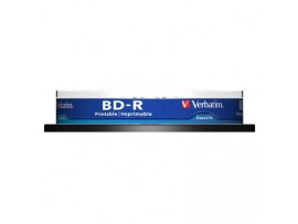 Диск BD-R Verbatim 25Gb 6x Cacke 10шт Wide Inkjet Printable (43804)