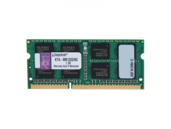 Модуль памяти SoDIMM DDR3 8GB 1333 MHz Kingston (KTA-MB1333/8G)