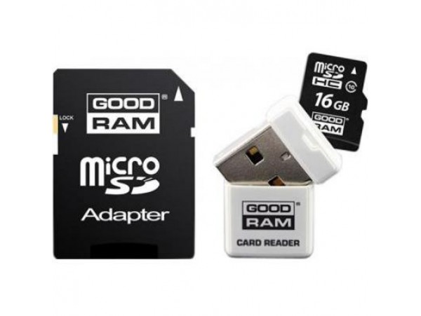 Карта памяти GOODRAM 16Gb microSDHC class 10 (USDR416GBC10R9)