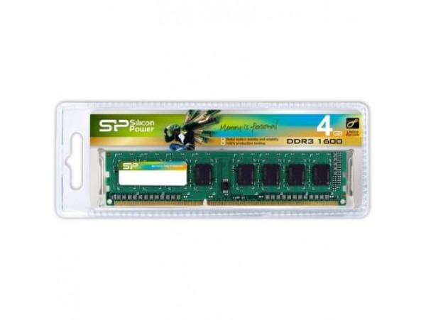 Модуль памяти DDR-3 4GB 1600 MHz Silicon Power (SP004GBVTU160N02)