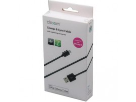 Кабель USB 2.0 to Lightning 1.0m Dexim (DWA 072-B (Black))