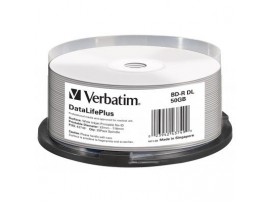 Диск BD-R Verbatim DL 50Gb 4x Cake 10 Printable (43810)