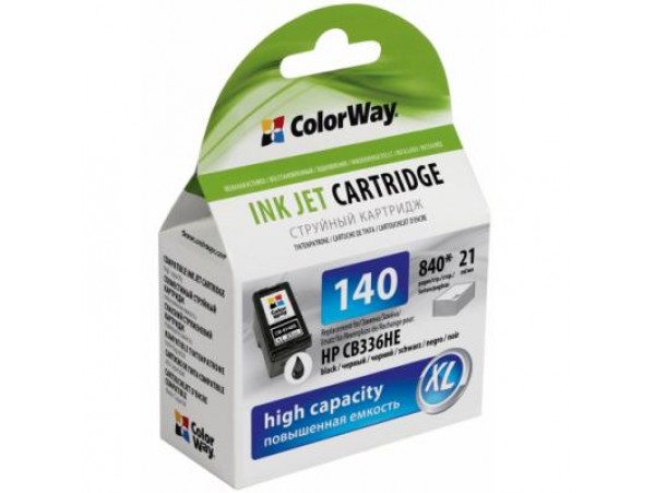 Картридж ColorWay HP №140XL Black (CB336HE) 21мл (CW-H140XL)