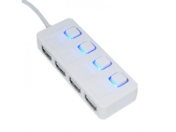 Концентратор USB Lapara LA-SLED4 white