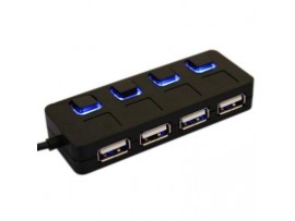 Концентратор USB Lapara LA-SLED4 black