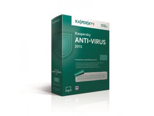 Программная продукция Kaspersky Anti-Virus 2015 2-Desktop 1 year Base Box (KL1161OBBFS)