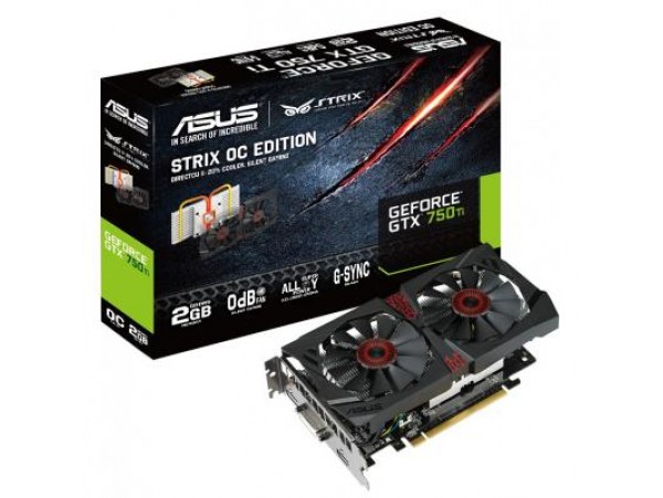 Видеокарта ASUS GeForce GTX750 Ti 2048Mb STRIX (STRIX-GTX750TI-2GD5)