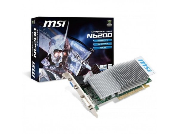 Видеокарта GeForce 6200 512Mb AGP 8X MSI (N6200-512D2H/LP)