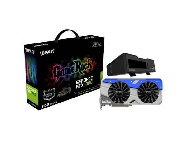 Видеокарта PALIT GeForce GTX1080 8192Mb GameRock Premium Edition + G-Panel (NEB1080H15P2-1040G+P)