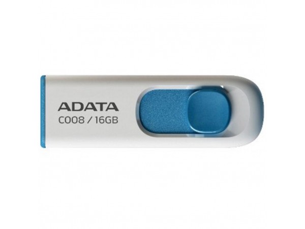 USB флеш накопитель A-DATA 16GB C008 White USB 2.0 (AC008-16G-RWE)