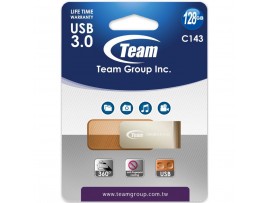USB флеш накопитель Team 128GB C143 Brown USB 3.0 (TC1433128GN01)