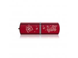 USB флеш накопитель Silicon Power 16Gb LuxMini 720 red winter edition (SP016GBUF2720V1R-LE)