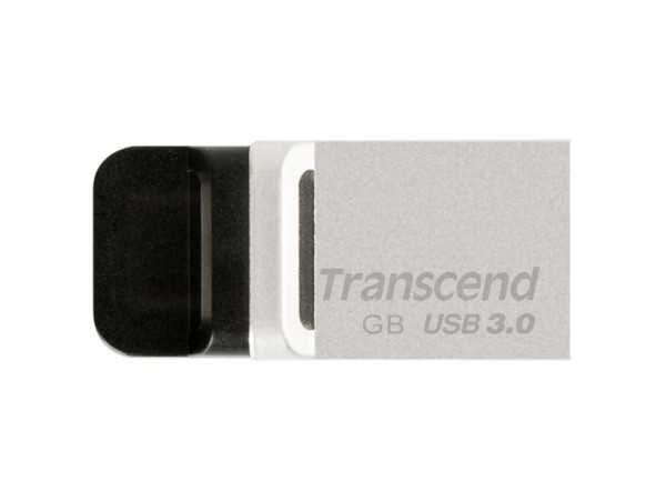 USB флеш накопитель Transcend 64GB JetFlash OTG 880 Metal Silver USB 3.0 (TS64GJF880S)