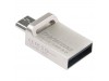 USB флеш накопитель Transcend 64GB JetFlash OTG 880 Metal Silver USB 3.0 (TS64GJF880S)