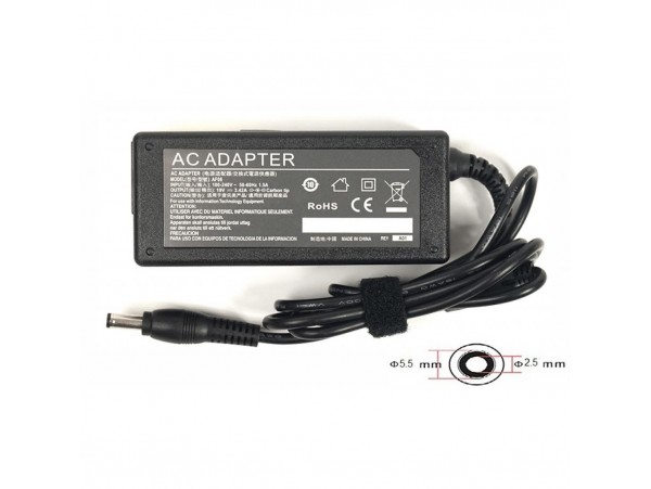 Блок питания к ноутбуку PowerPlant ACER 220V, 19V 65W 3.42A (5.5*2.5) (AC65F5525)