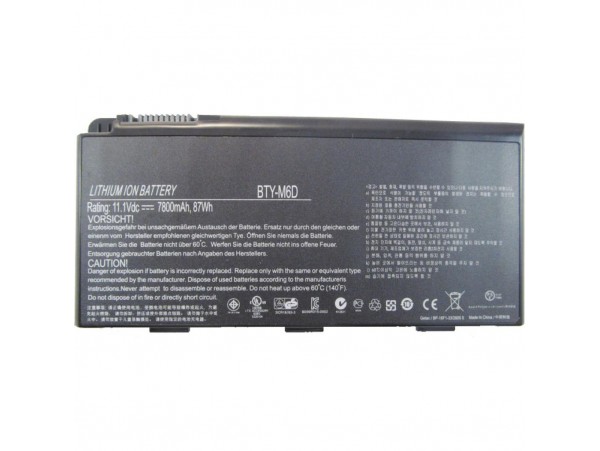 Аккумулятор для ноутбука MSI MSI BTY-M6D 7800mAh 6cell 11.1V Li-ion (A47040)