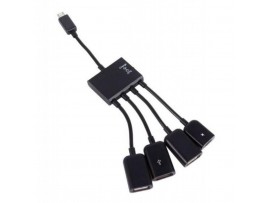 Концентратор Lapara LA-MicroUSB-OTG-HUB black