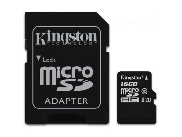 Карта памяти Kingston 16GB microSDHC Class 10 UHS-I (SDC10G2/16GB)