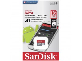 Карта памяти SANDISK 16GB microSDHC class 10 UHS-I U1 (SDSQUAR-016G-GN6MA)