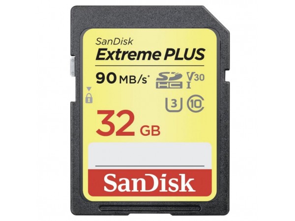 Карта памяти SANDISK 32GB SDHC class 10 V30 UHS-I U3 4K Extreme (SDSDXWF-032G-GNCIN)