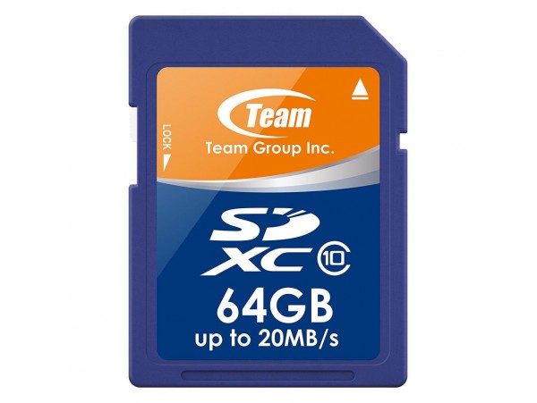 Карта памяти Team 64GB SDXC class 10 (TSDXC64GCL1001)