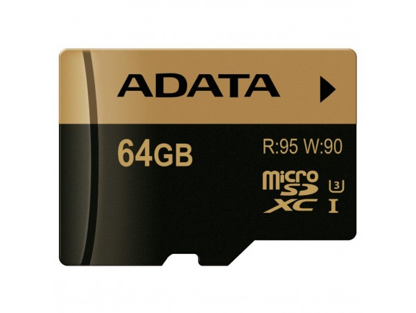 Карта памяти A-DATA 64GB microSD class 10 XPG UHS-I U3 (AUSDX64GXUI3-R)