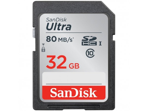 Карта памяти SANDISK 32GB SDHC class 10 UHS-I Ultra (SDSDUNC-032G-GN6IN)