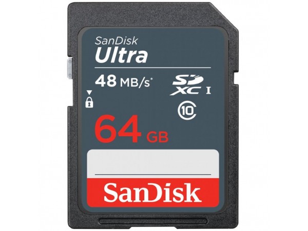 Карта памяти SANDISK 64GB SDXC class 10 UHS-I Ultra (SDSDUNB-064G-GN3IN)