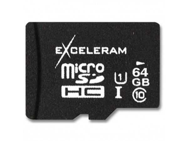 Карта памяти eXceleram 64Gb microSDXC class 10 UHS1 (MSD6410)